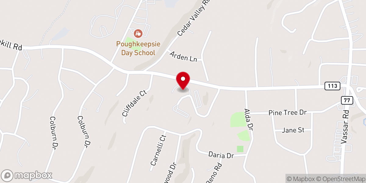 Map showing location of El Amanecer de la Esperanza Ministry - Poughkeepsie