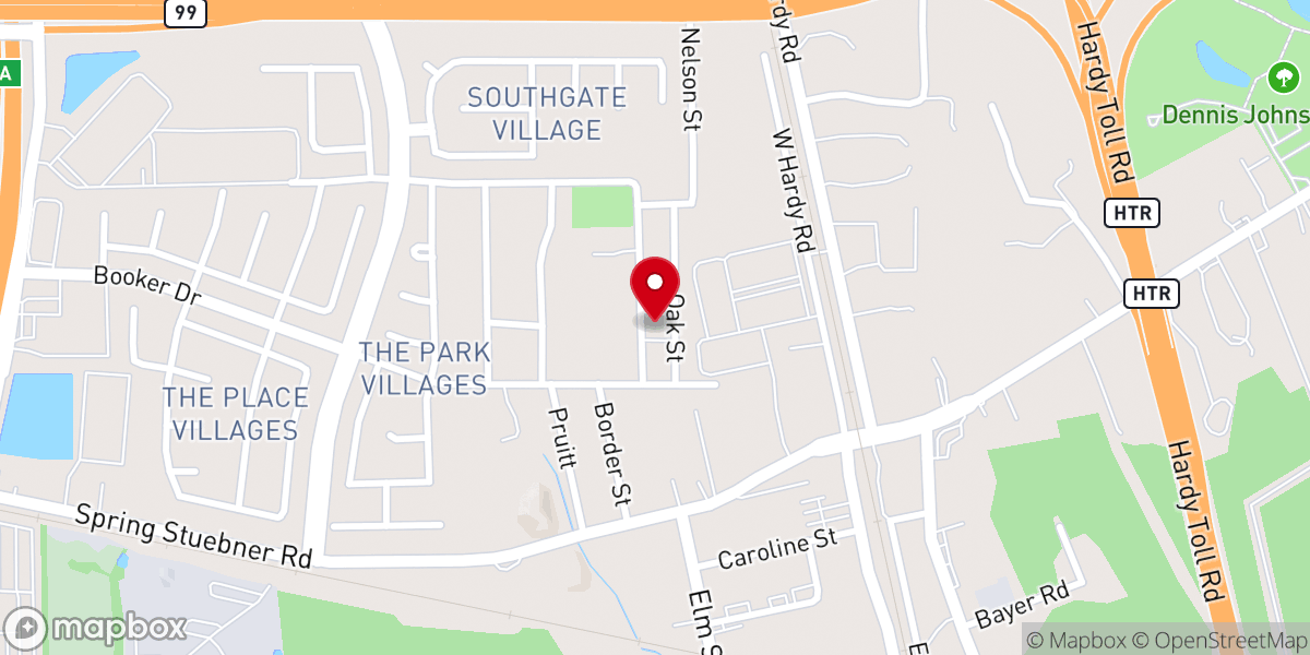 Map showing location of Truevine Missionary Baptist Church