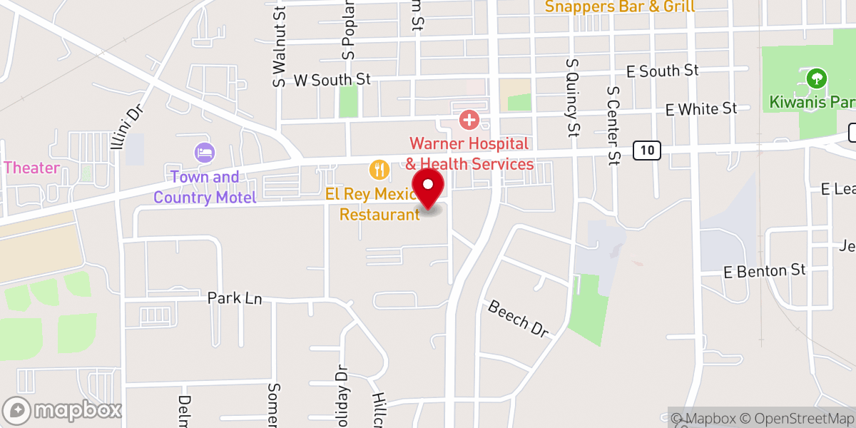 Map showing location of Christ Lutheran Church