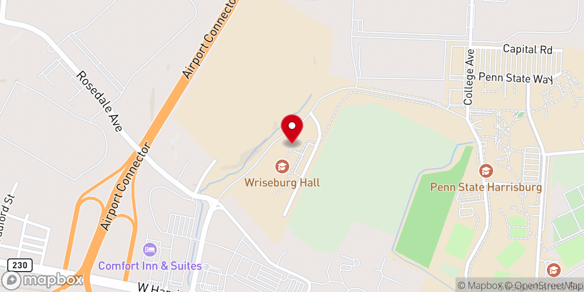 Map showing location of Church Hall