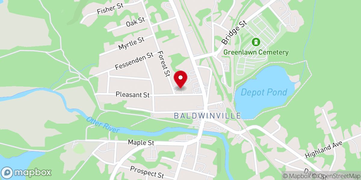 Map showing location of St. Vincent De Paul Church