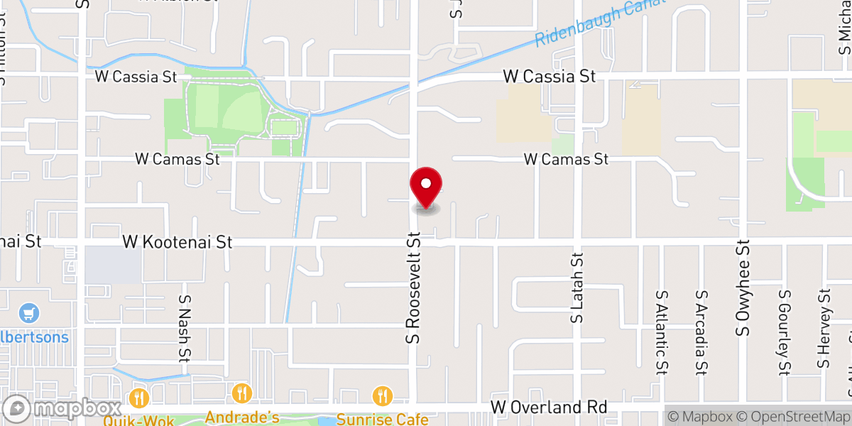 Map showing location of Red Rock Christian Church