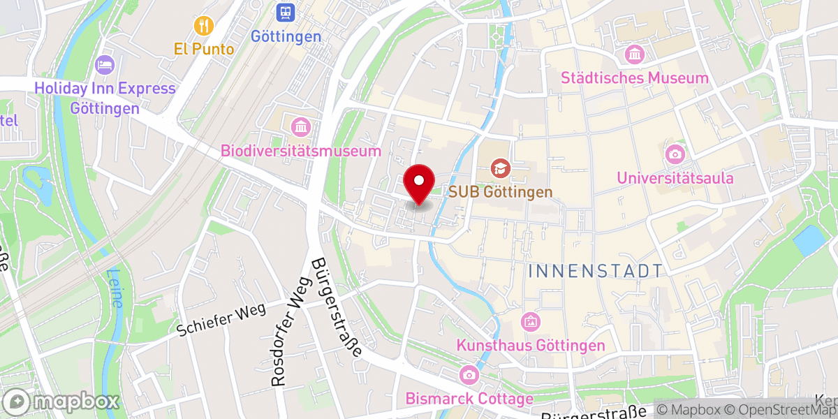Map showing location of Gemeindebüro St. Marienkirche Göttingen