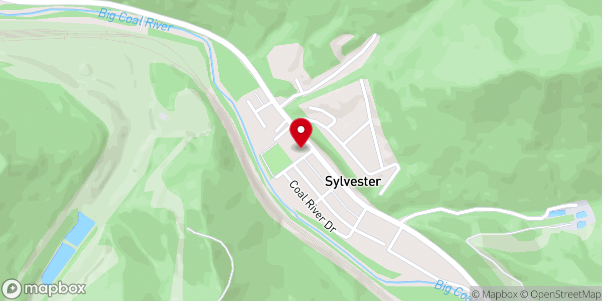Map showing location of Sylvester Baptist Church