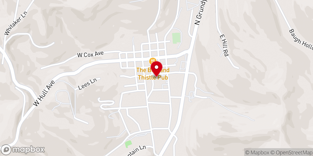 Map showing location of Gainesboro First United Methodist