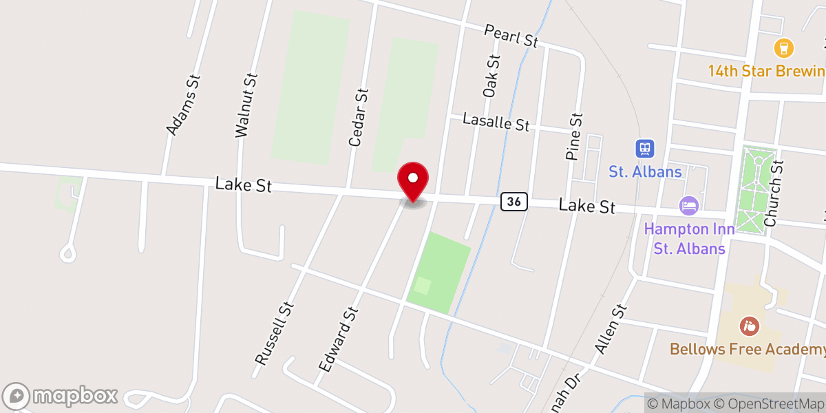 Map showing location of Holy Angels Catholic Church