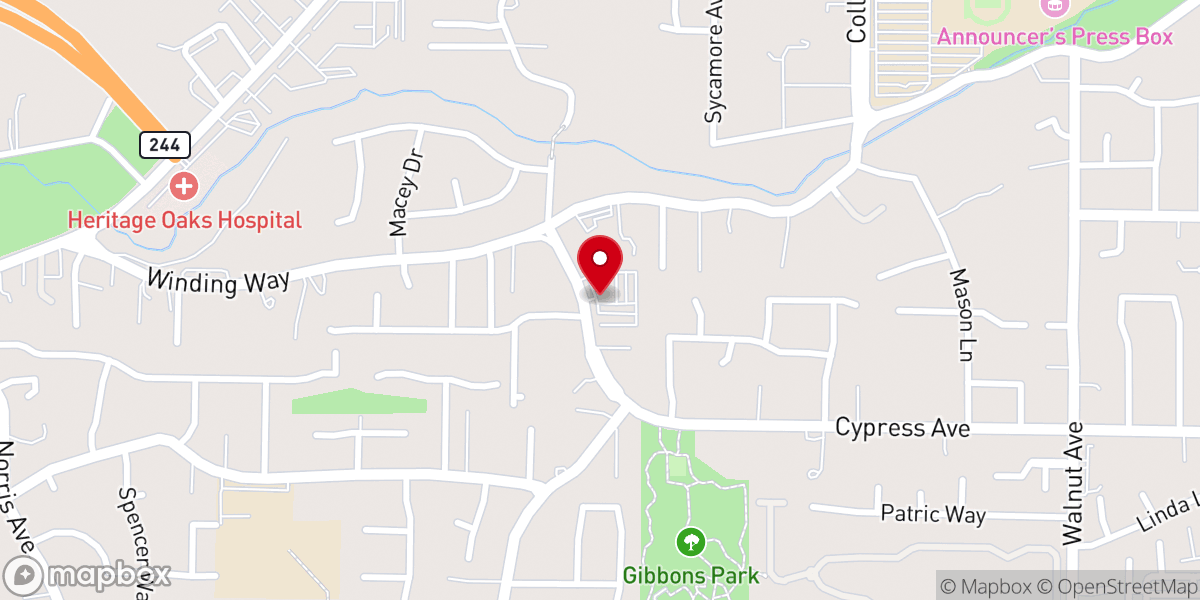 Map showing location of Carmichael Adventist Community Services