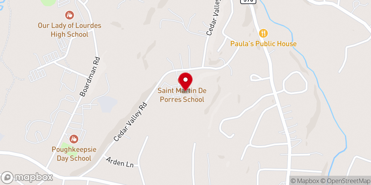 Map showing location of St Martin de Porres Parish