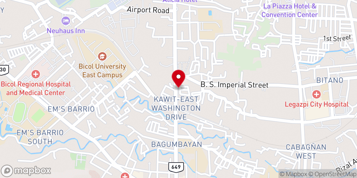 Map showing location of International Churches of Christ Legaspi