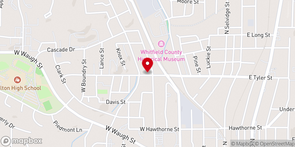 Map showing location of Crown View Baptist Church
