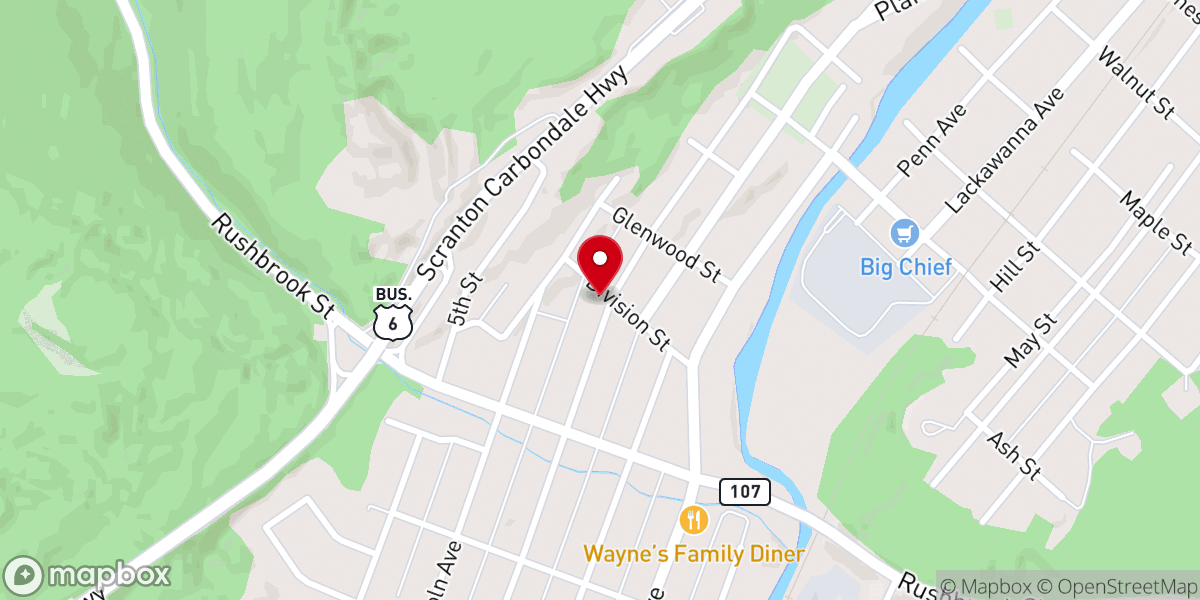 Map showing location of Primitive Methodist Church