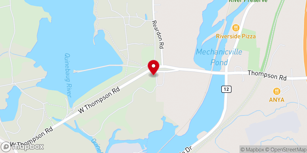 Map showing location of West Thompson Dam River Trail