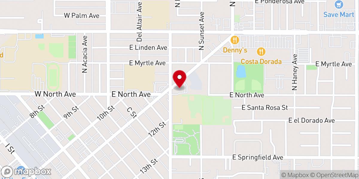 Map showing location of Full Gospel Tabernacle Assemblies of God