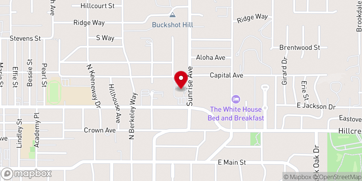 Map showing location of Apostolic Faith Church