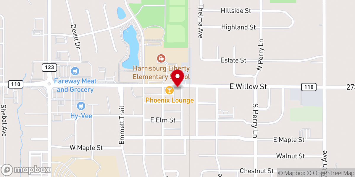 Map showing location of American Pastor Worship Center