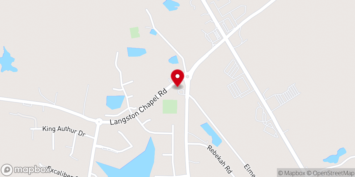 Map showing location of Middleground Primitive Baptist Church