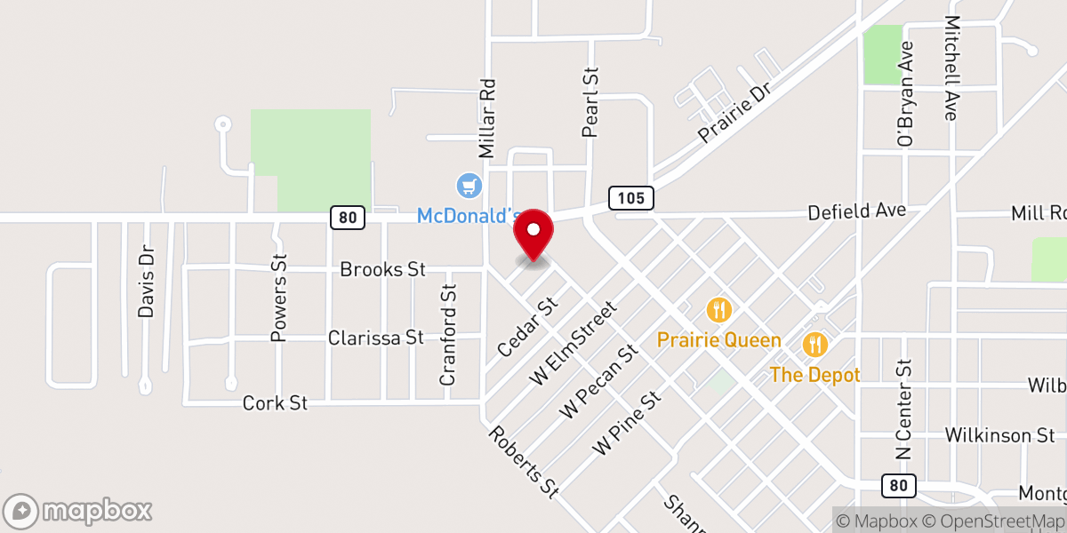 Map showing location of Full Gospel Church
