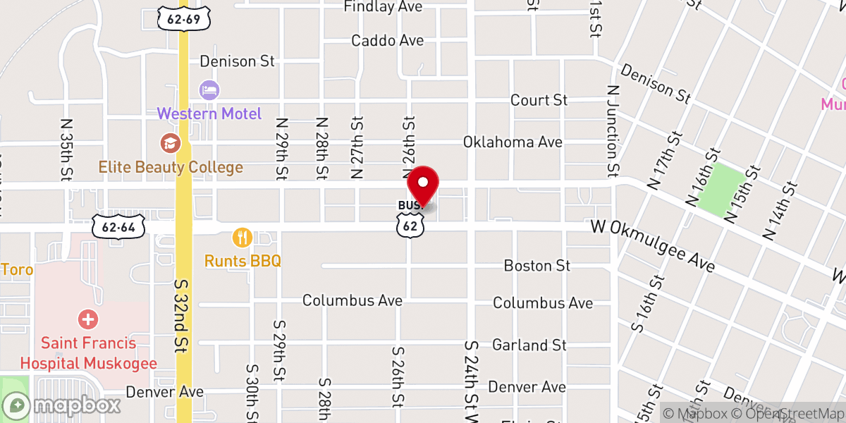 Map showing location of West Side Church of Christ