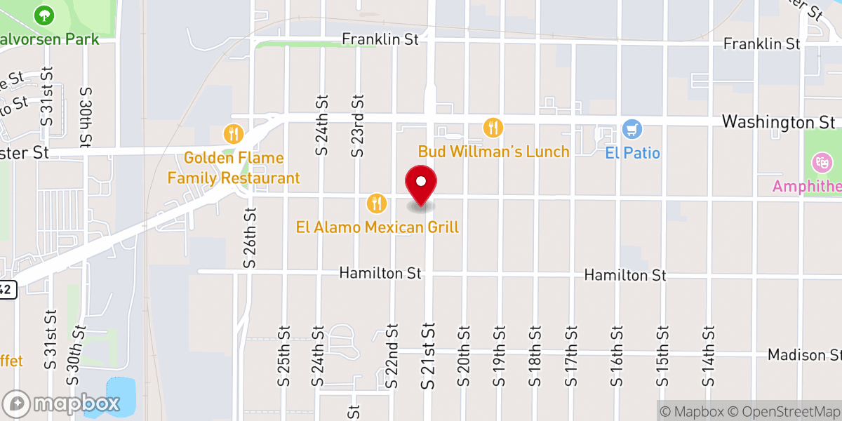 Map showing location of St. Francis of Assisi Catholic Parish - Marshall Site Church