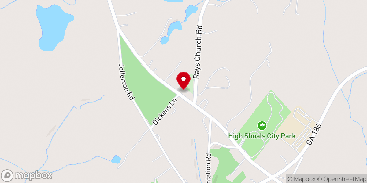 Map showing location of Hillsboro Baptist Church