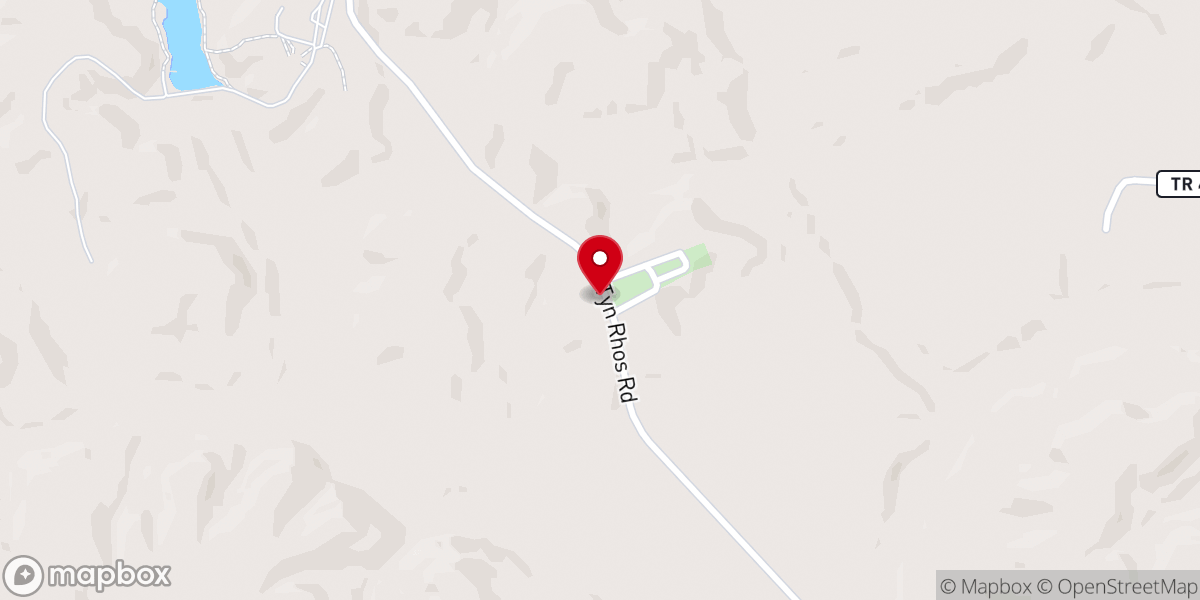 Map showing location of Tyn Rhos Church