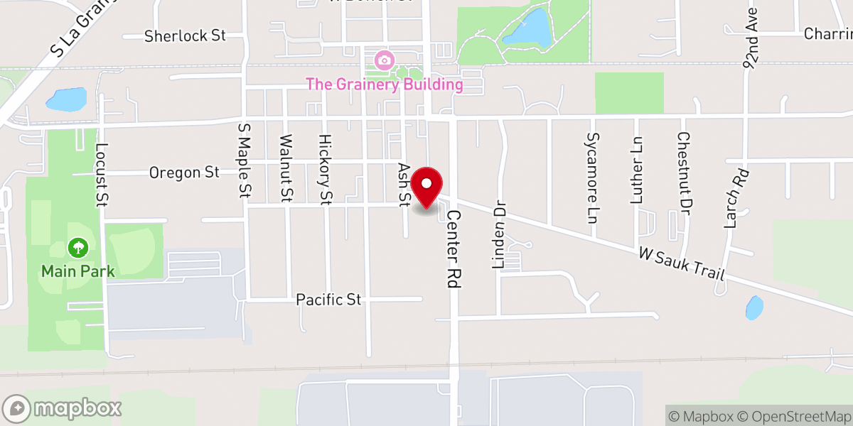Map showing location of Saint Peters United Church of Christ