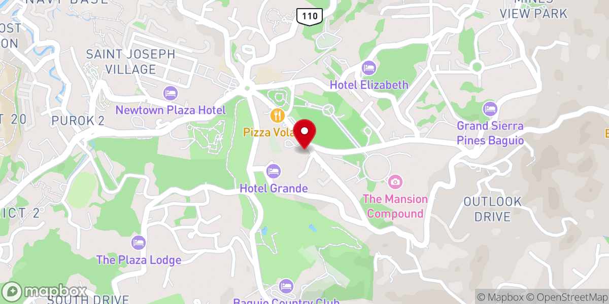 Map showing location of Baguio International Chinese Church