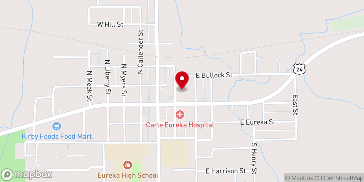 Map showing location of Faith Baptist Church of Eureka