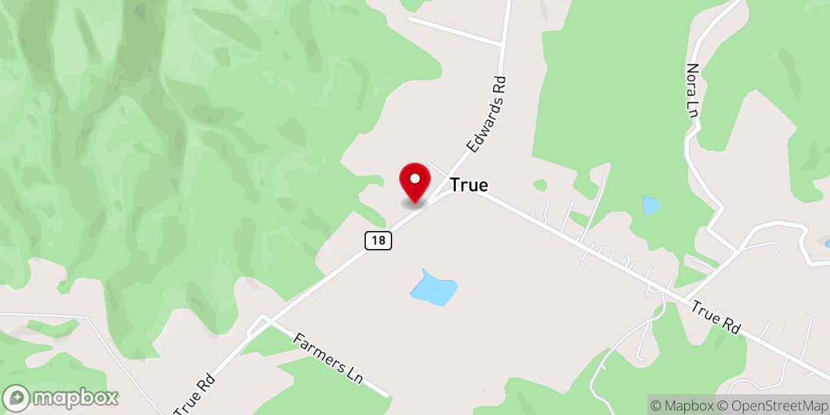 Map showing location of James Chapel