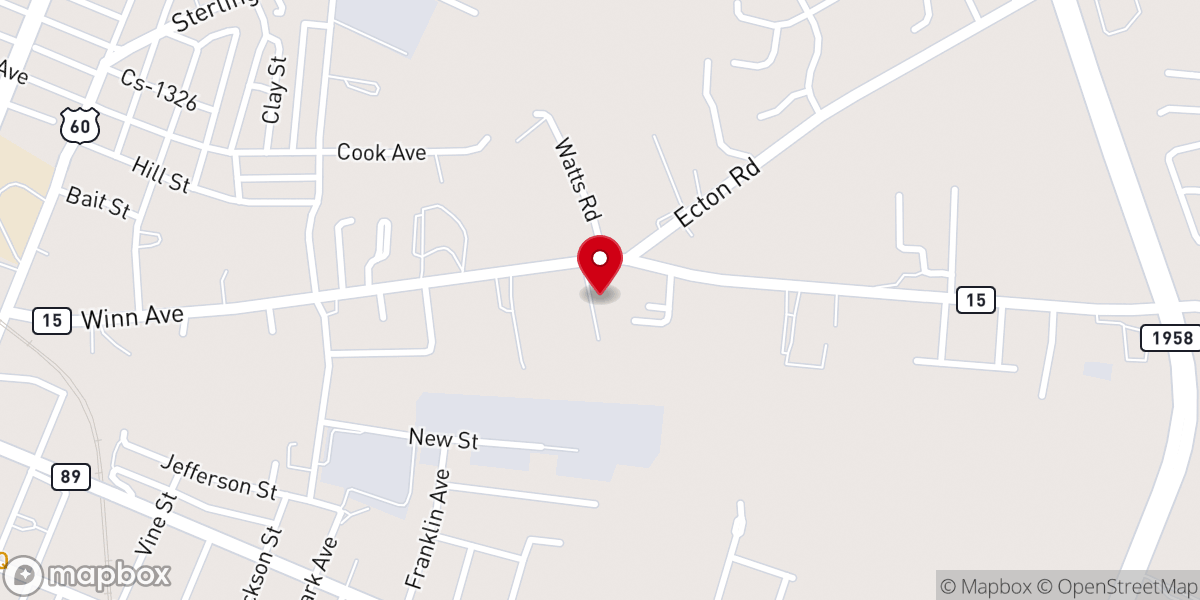 Map showing location of Trinity Church of God