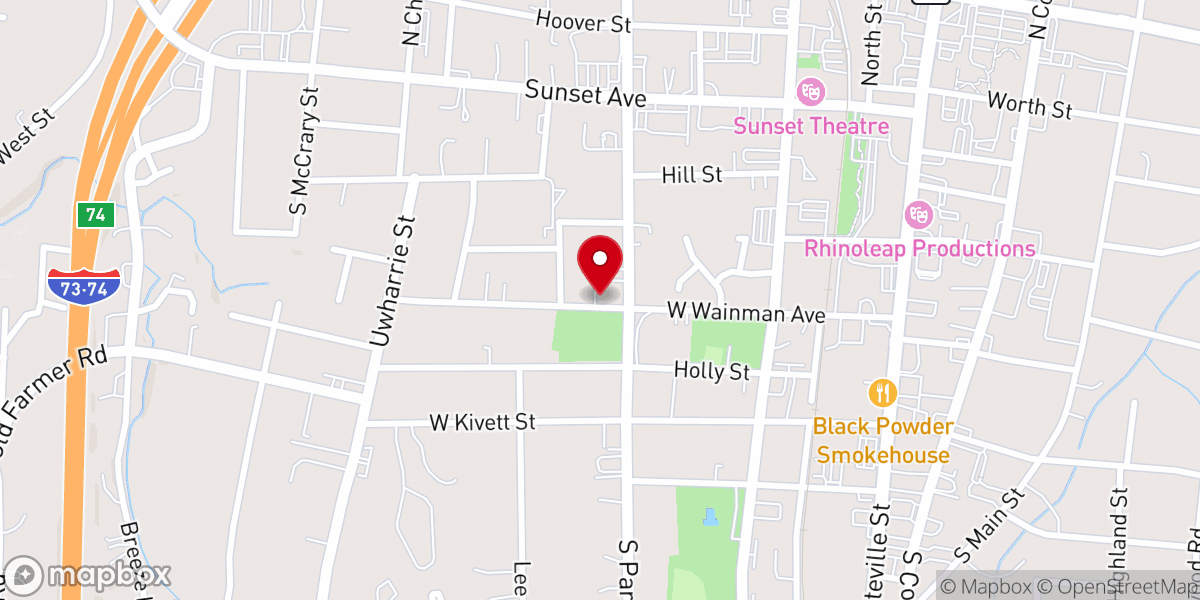 Map showing location of St Joseph Catholic Church