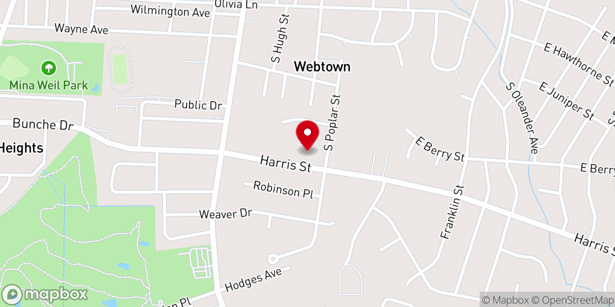 Map showing location of First African Baptist Church