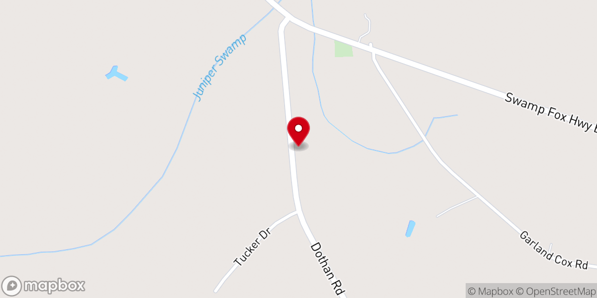 Map showing location of Sandy Plain Church