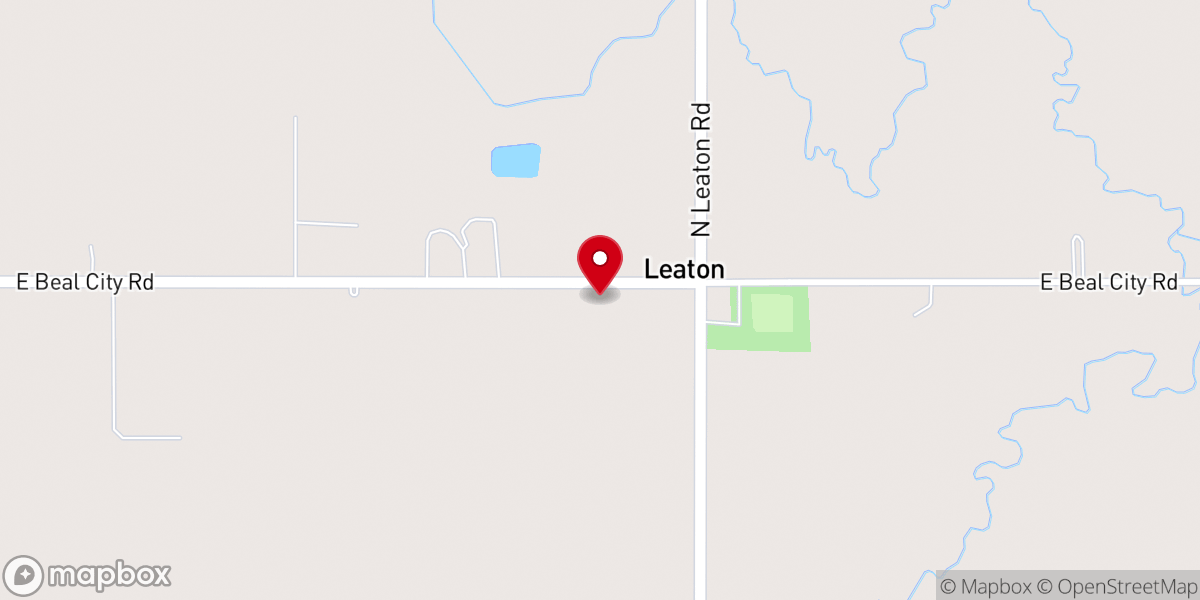 Map showing location of Leaton United Methodist Church