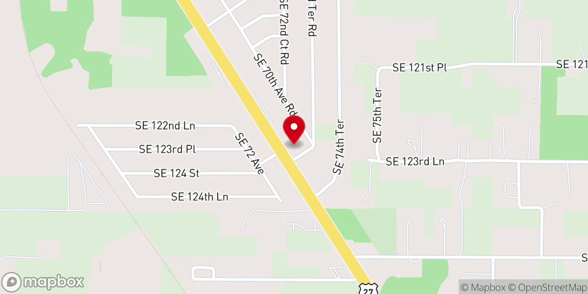 Map showing location of Belleview Church of Christ