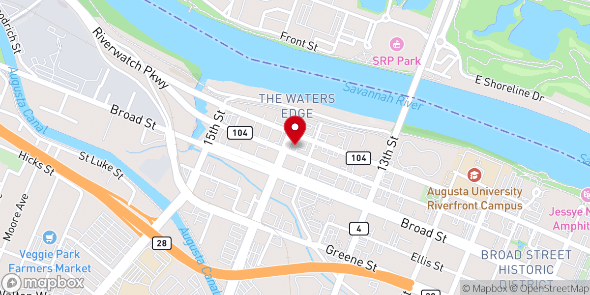 Map showing location of Jerusalem Baptist Church