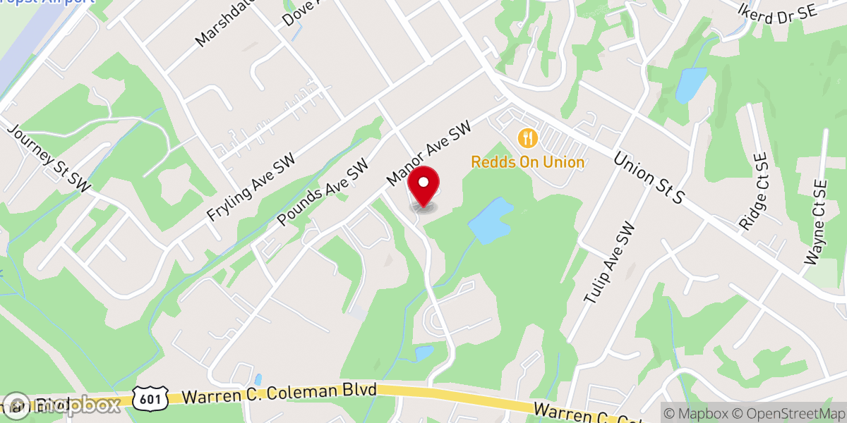 Map showing location of Gill Hall at Saint James Catholic Church