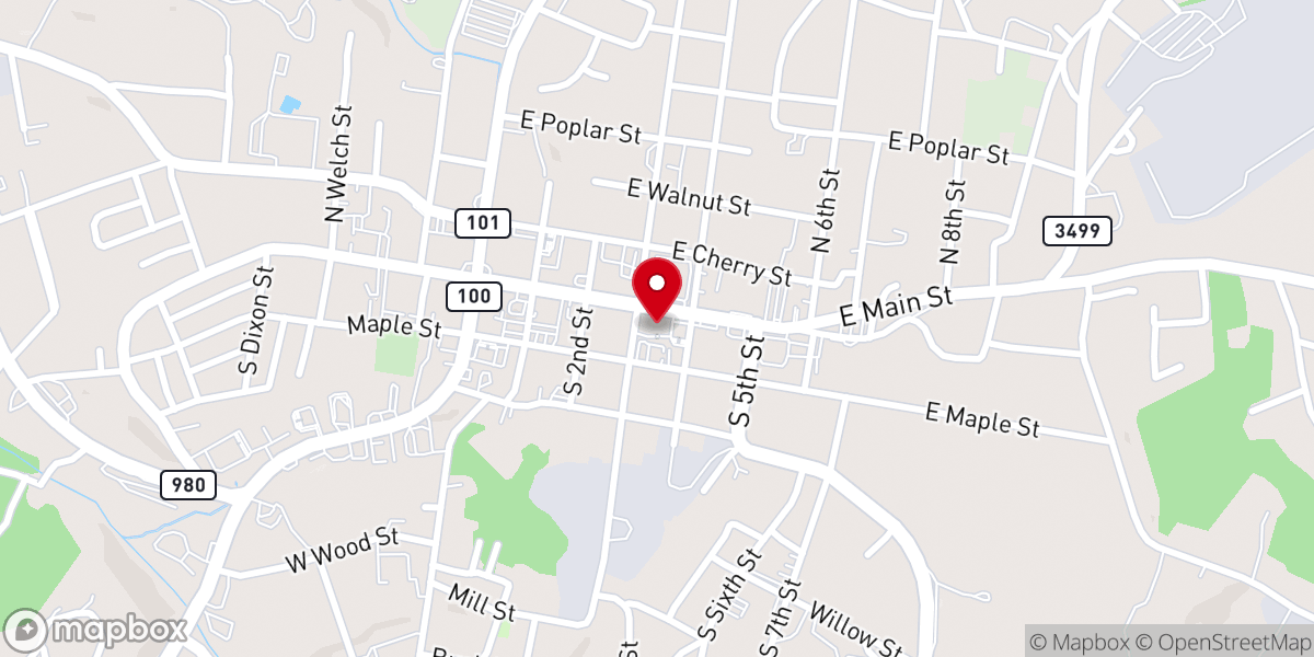 Map showing location of First United Methodist Church