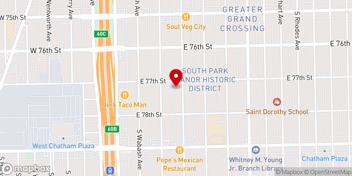 Map showing location of Grace & Glory Gospel Chapel