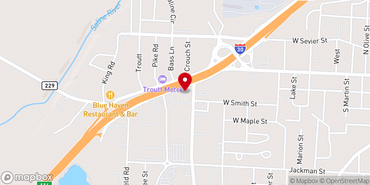 Map showing location of Holland Chapel Baptist Church
