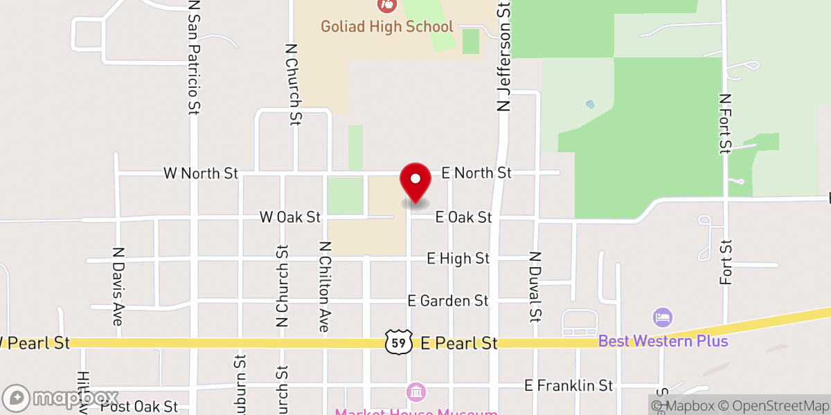 Map showing location of Mt Moriah Baptist Church