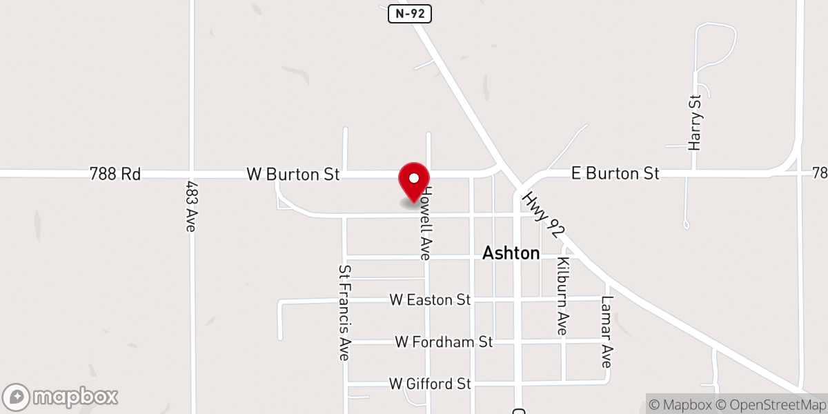 Map showing location of Saint Francis Catholic Church
