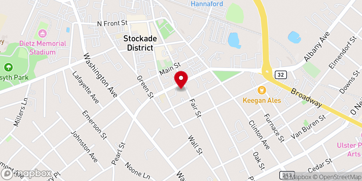 Map showing location of Fair Street Reformed Church