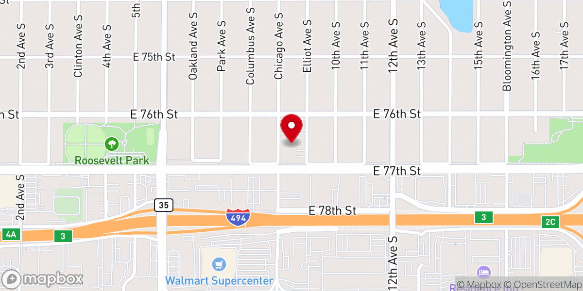 Map showing location of House of Prayer Lutheran Church ELCA