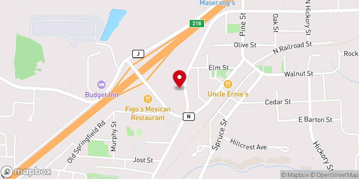Map showing location of Country Skillet Cafe