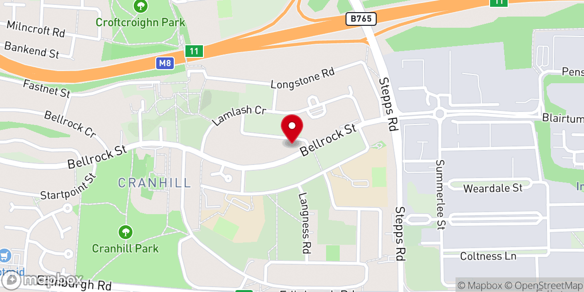 Map showing location of St Maria Goretti RC Church