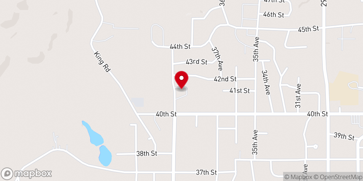 Map showing location of Word of Faith Christian Center