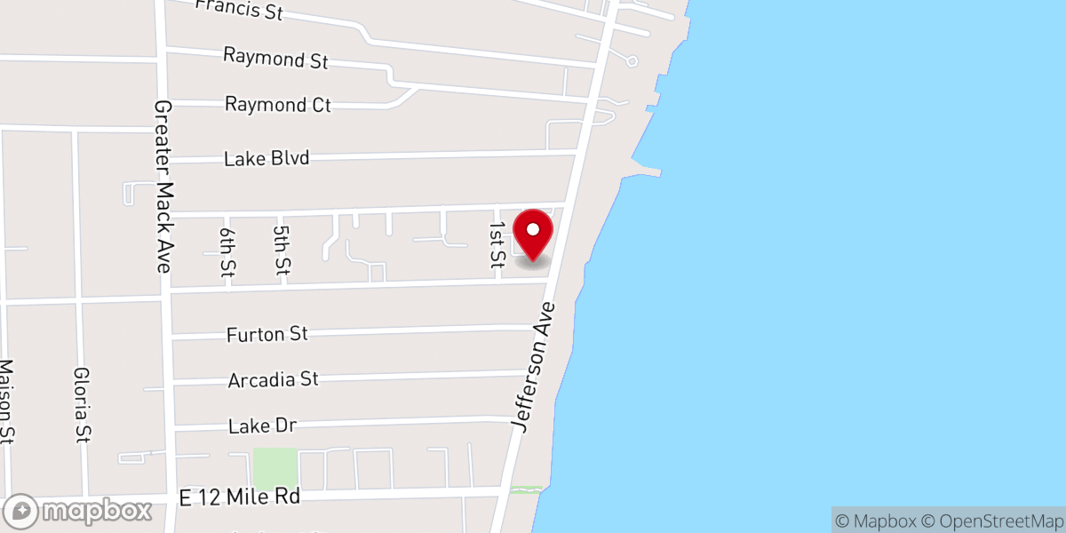 Map showing location of Redeemer Lutheran Church