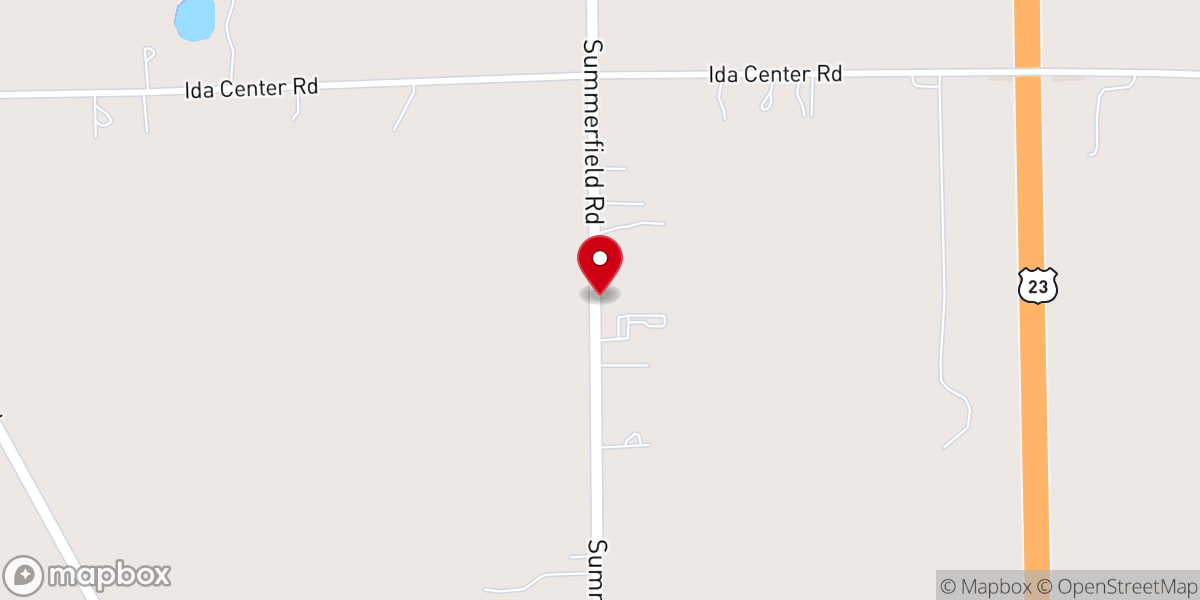 Map showing location of New Life Tabernacle Church