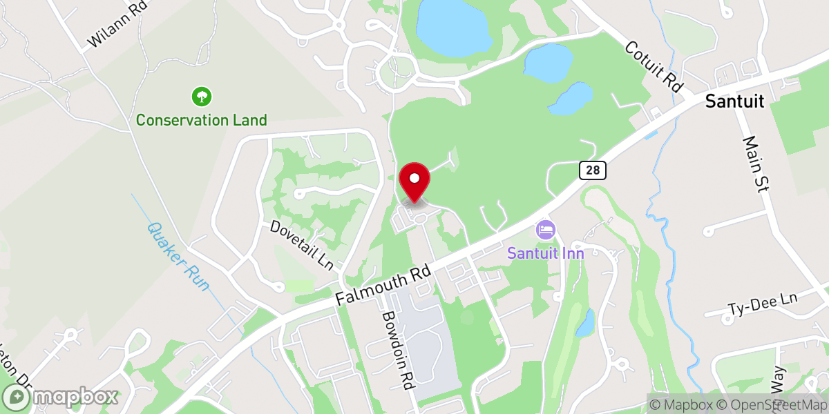 Map showing location of Harbor Church - Mashpee